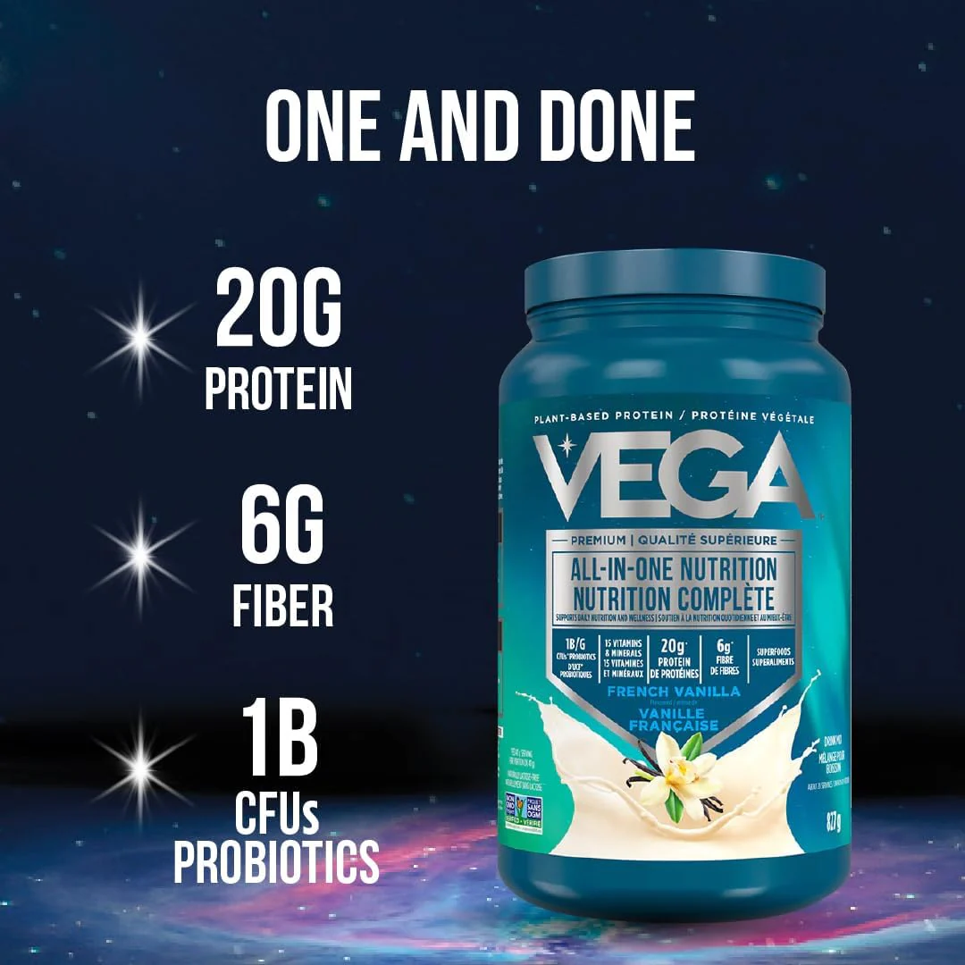 Vega – All-in-One Nutrition Shake – French Vanilla – 827 g, 20 Servings – Ships Free Within Canada on Orders Above CAD $199 - Image 2