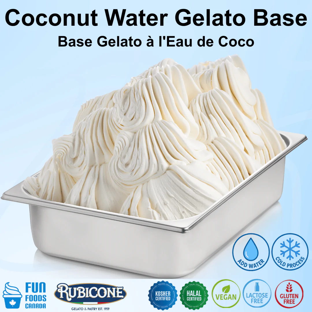 Vegan Coconut Water Base - Gelato Bases - Case of 8 x 1.3 KG bags - Base Acqua Di Cocco - Rubicone Canada - Ships Free Within Canada on Orders Above CAD $199