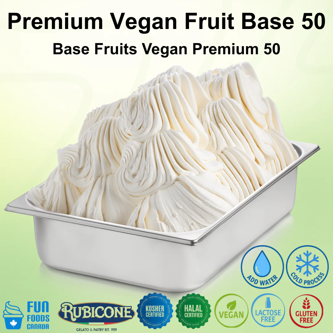 "PRE-ORDER" Vegetalfruit 50 - Gelato Bases - Fruit Bases - Cold Process - Case of 8 x 1.5 KG bags - Rubicone Canada - Ships Free Within Canada on Orders Above CAD $199