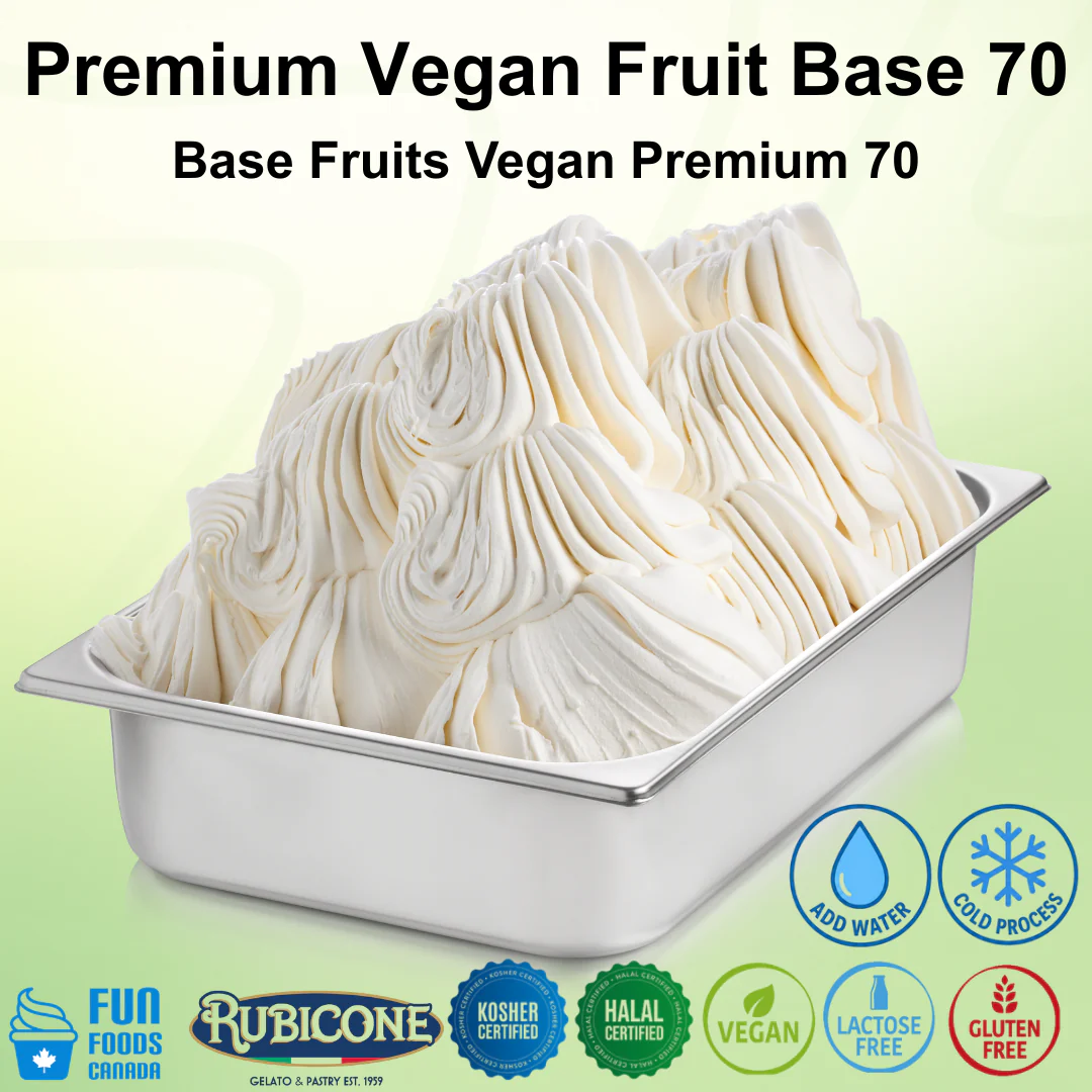 "PRE-ORDER" Vegetalfruit 70 - Gelato Bases - Fruit Bases - Cold Process - Case of 8 x 1.5 KG bags - Rubicone Canada - Ships Free Within Canada on Orders Above CAD $199