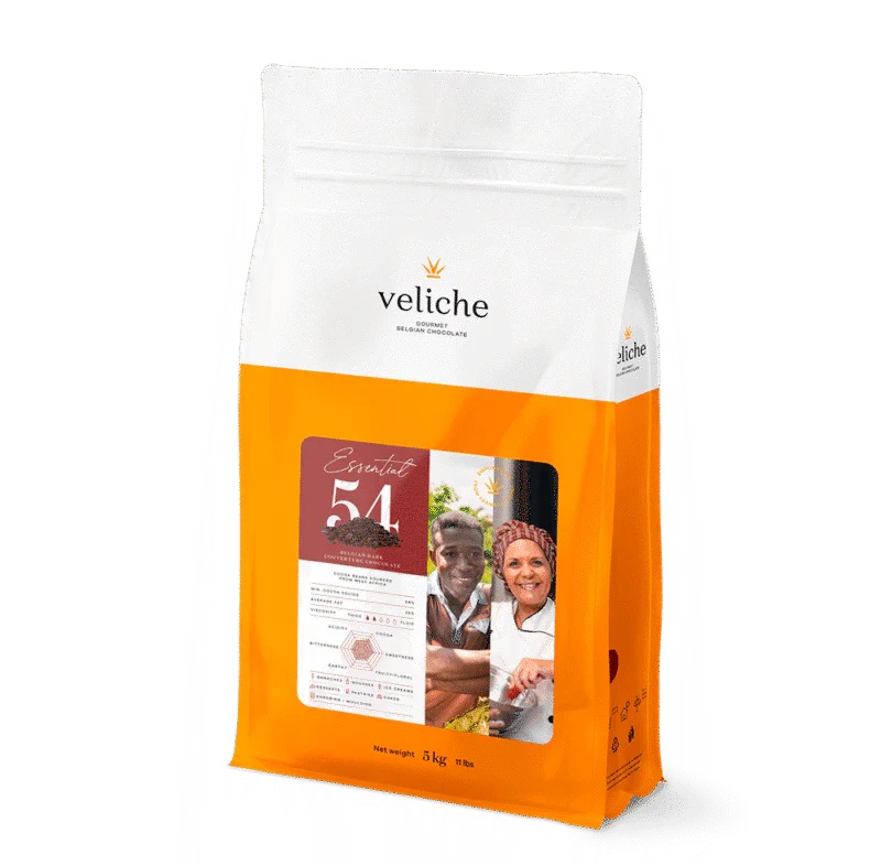 Veliche Essential 54 - 2.5KG - Dark Chocolate Callets - 54% - Canadian Distribution - Ships Free Within Canada on Orders Above CAD $199