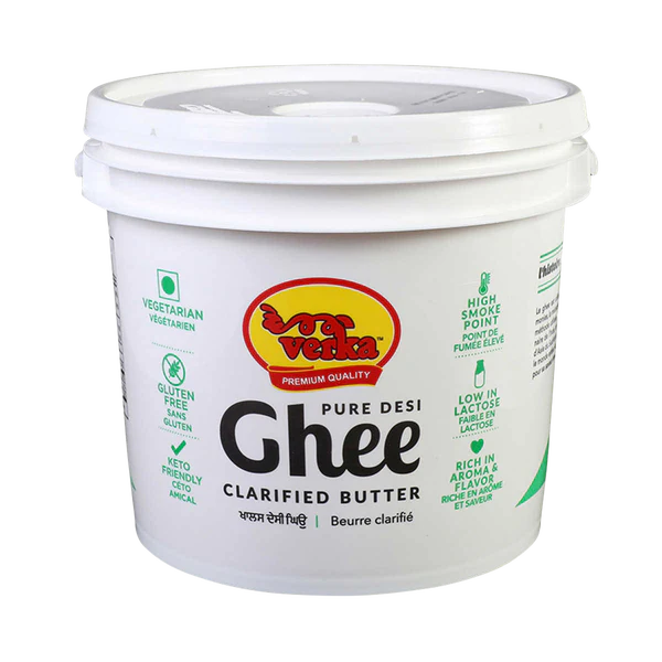 Verka Pure Desi Ghee - 4 x 3 kg - Grocery and Food Items - Canadian Distribution - Ships Free Within Canada on Orders Above CAD $199