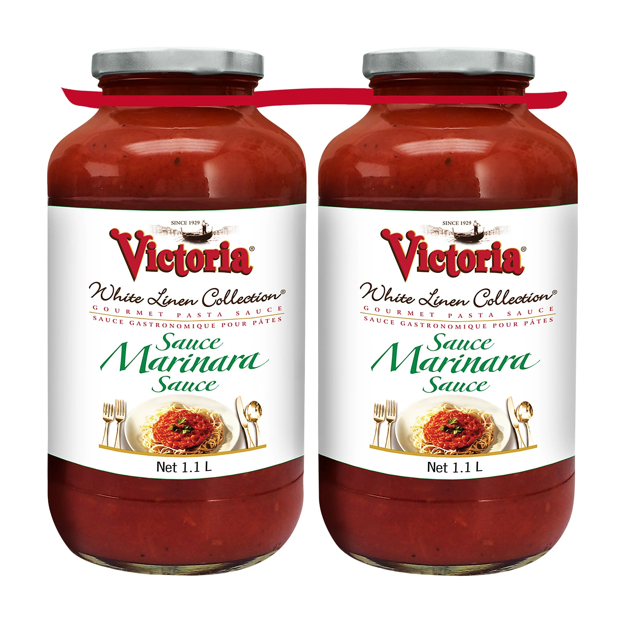 Victoria White Linen Collection Marinara Sauce - 8 × 1.1 L - Grocery and Food Items - Canadian Distribution - Ships Free Within Canada on Orders Above CAD $199