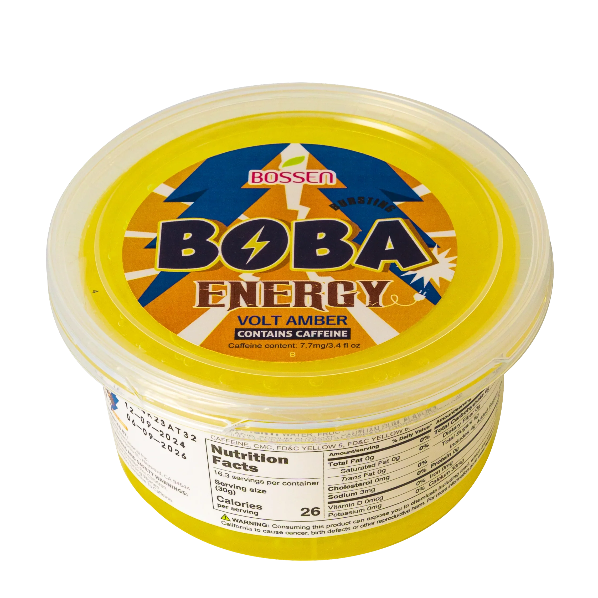 "TOP DEAL" Volt Amber Bursting Boba ENERGY | Caffeinated Popping Boba | Foodservice Bossen Canada Distribution | Ships Free Within Canada on Orders Above CAD $199 - Image 2