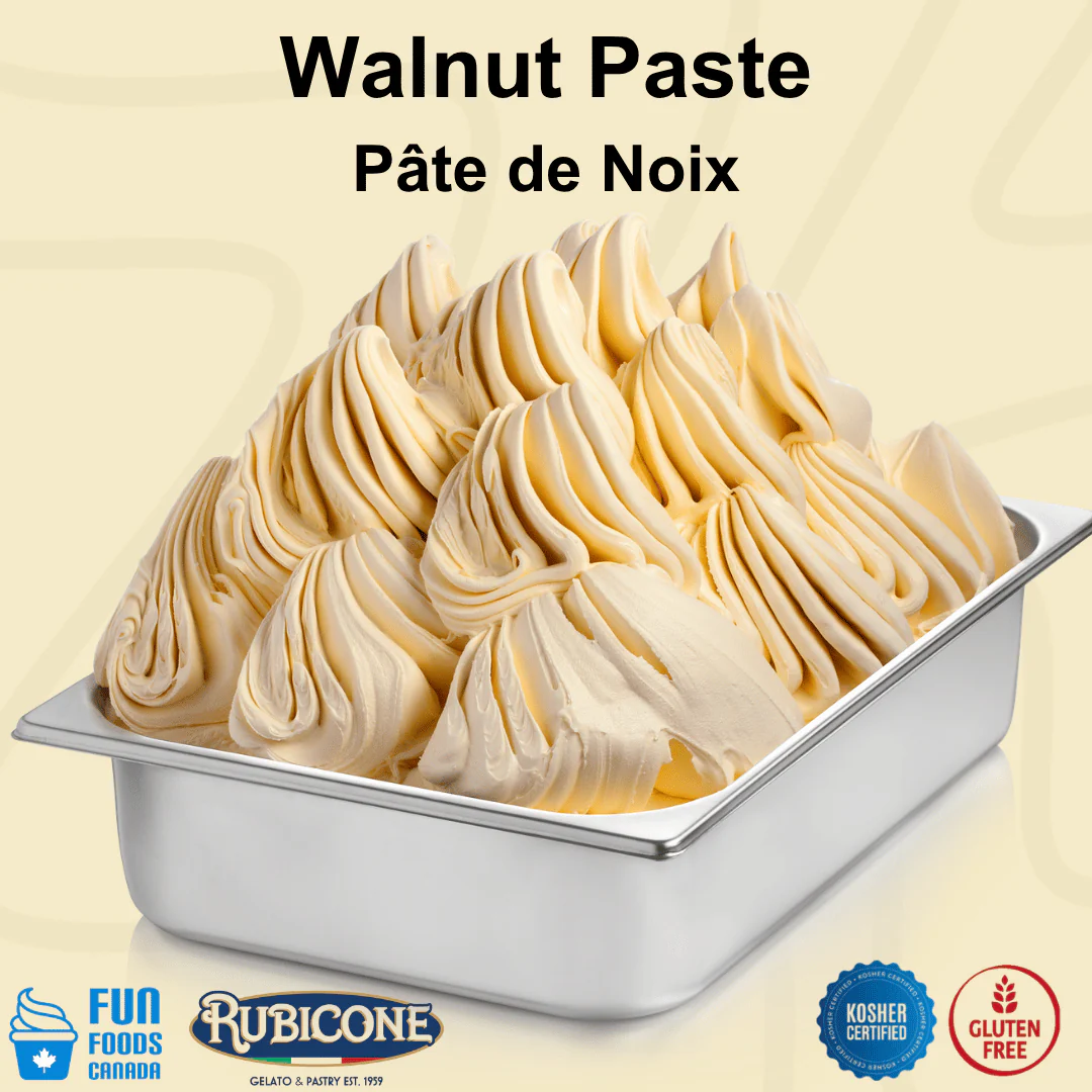 "PRE-ORDER" Walnut Paste - Classic Gelato Pastes - Case of 2 x 3 KG Buckets - Rubicone Canada - Ships Free Within Canada on Orders Above CAD $199