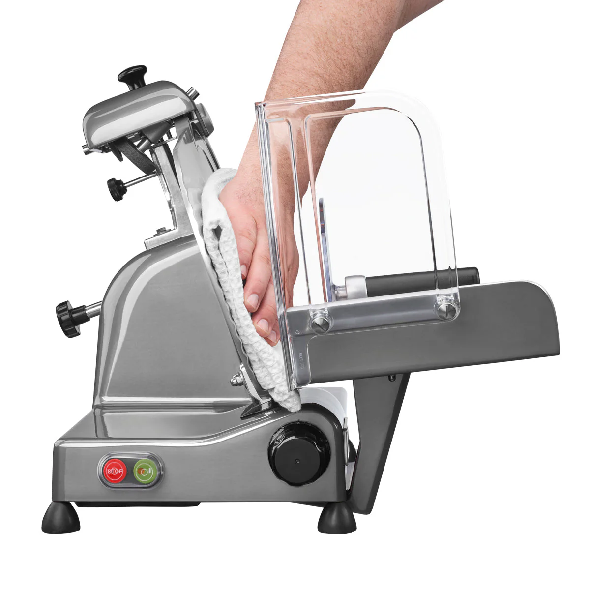 WCS250SV Medium-Duty Silver 10" Professional Food Slicer by Waring Commercial - Image 2