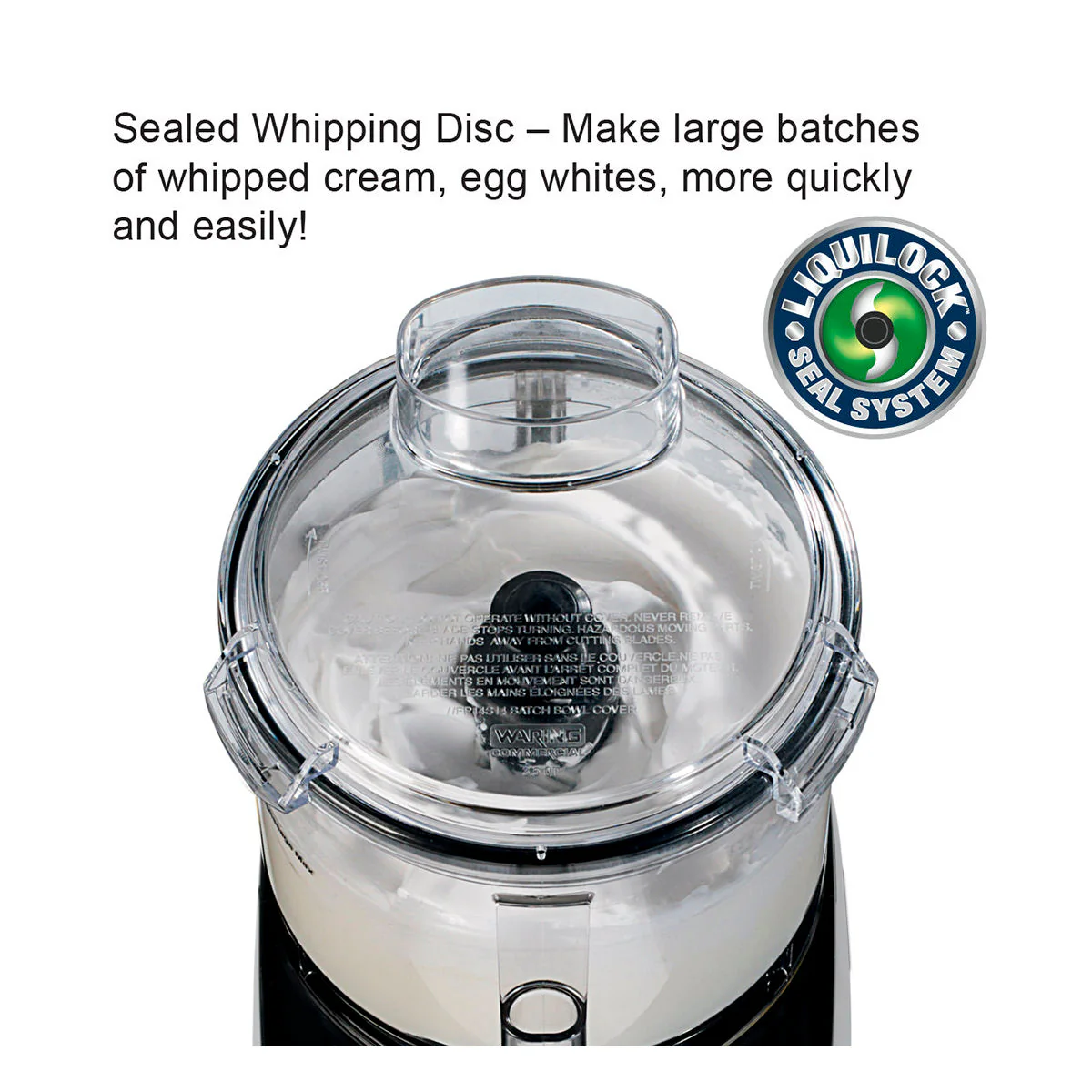 WFP14SW - 3.5-Qt. Bowl Cutter Mixer with Flat Lid and LiquiLock Seal System by Waring Commercial - Image 2