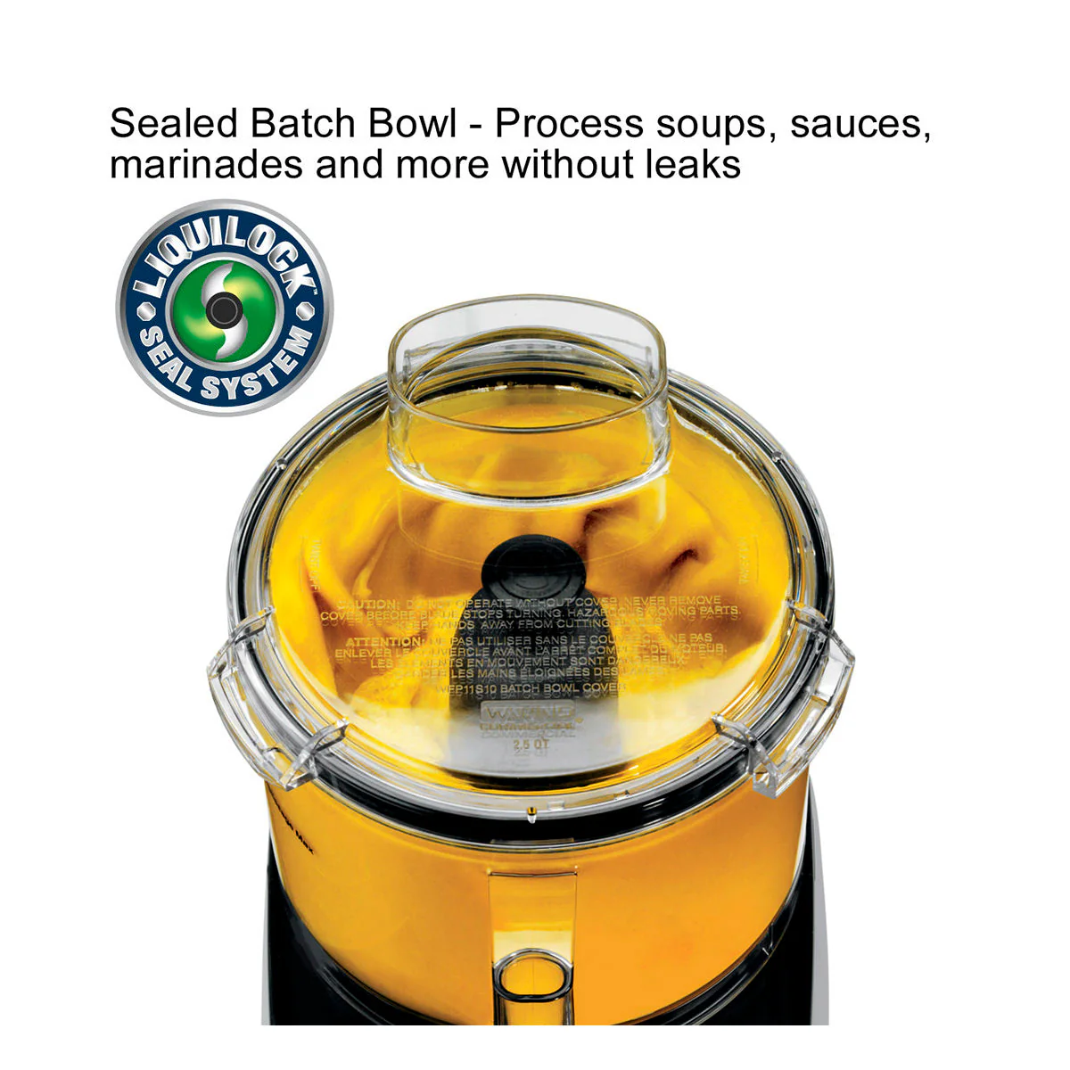 WFP14SW - 3.5-Qt. Bowl Cutter Mixer with Flat Lid and LiquiLock Seal System by Waring Commercial - Image 3