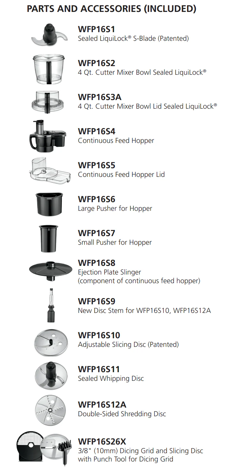WFP16SCD - 4-Qt. Combination Bowl Cutter Mixer and Continuous-Feed with Dicing and LiquiLock Seal by Waring Commercial - Image 7