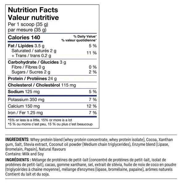 Whey Protein Chocolate Flavour - Leanfit - Health and Wellness - Canadian Distribution - Ships Free Within Canada on Orders Above CAD $199 - Image 2