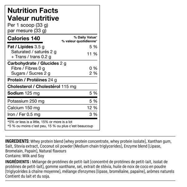 Whey Protein Vanilla Flavour - Leanfit - Health and Wellness - Canadian Distribution - Ships Free Within Canada on Orders Above CAD $199 - Image 2