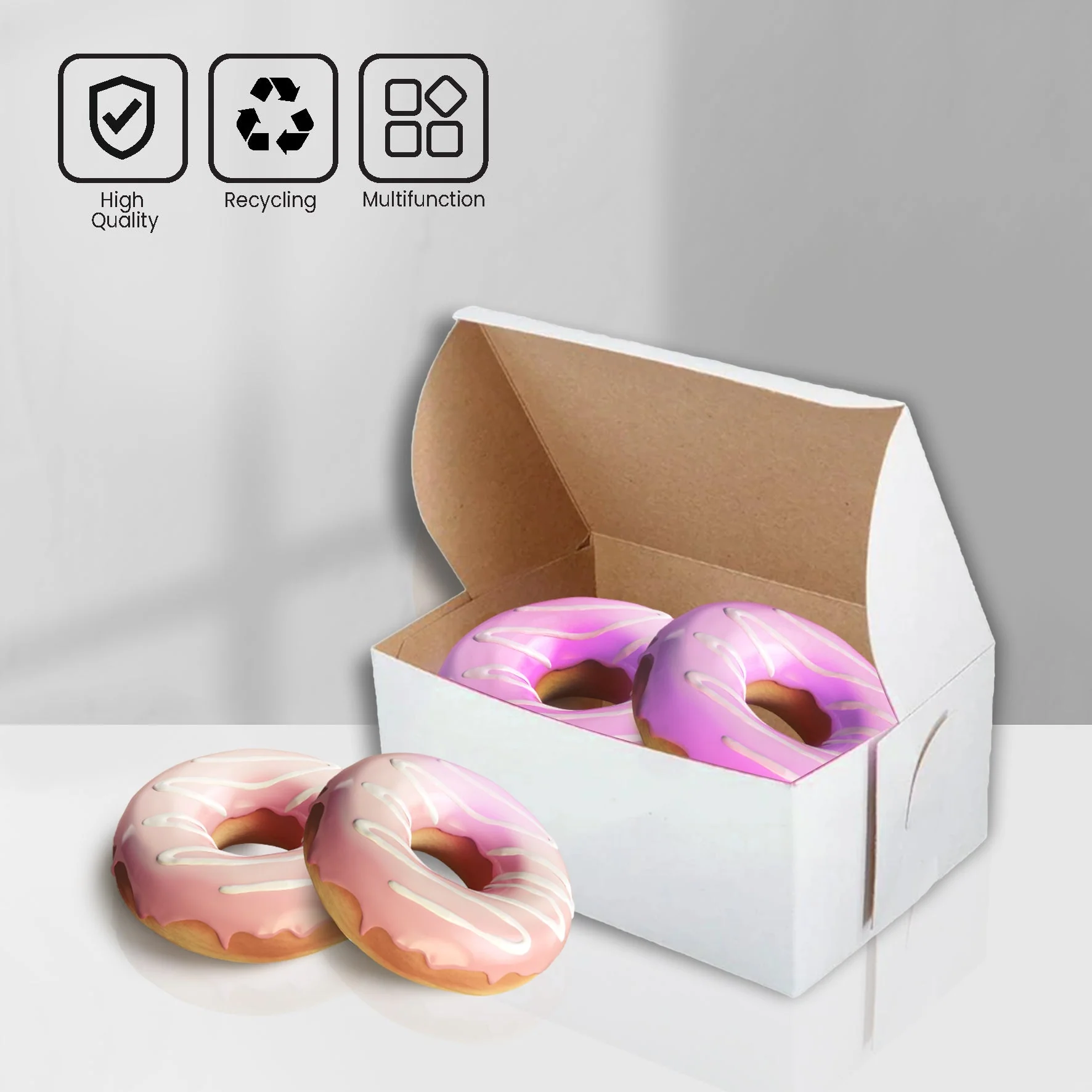 EB - White Cake Boxes - 8x4x3½ - Image 5