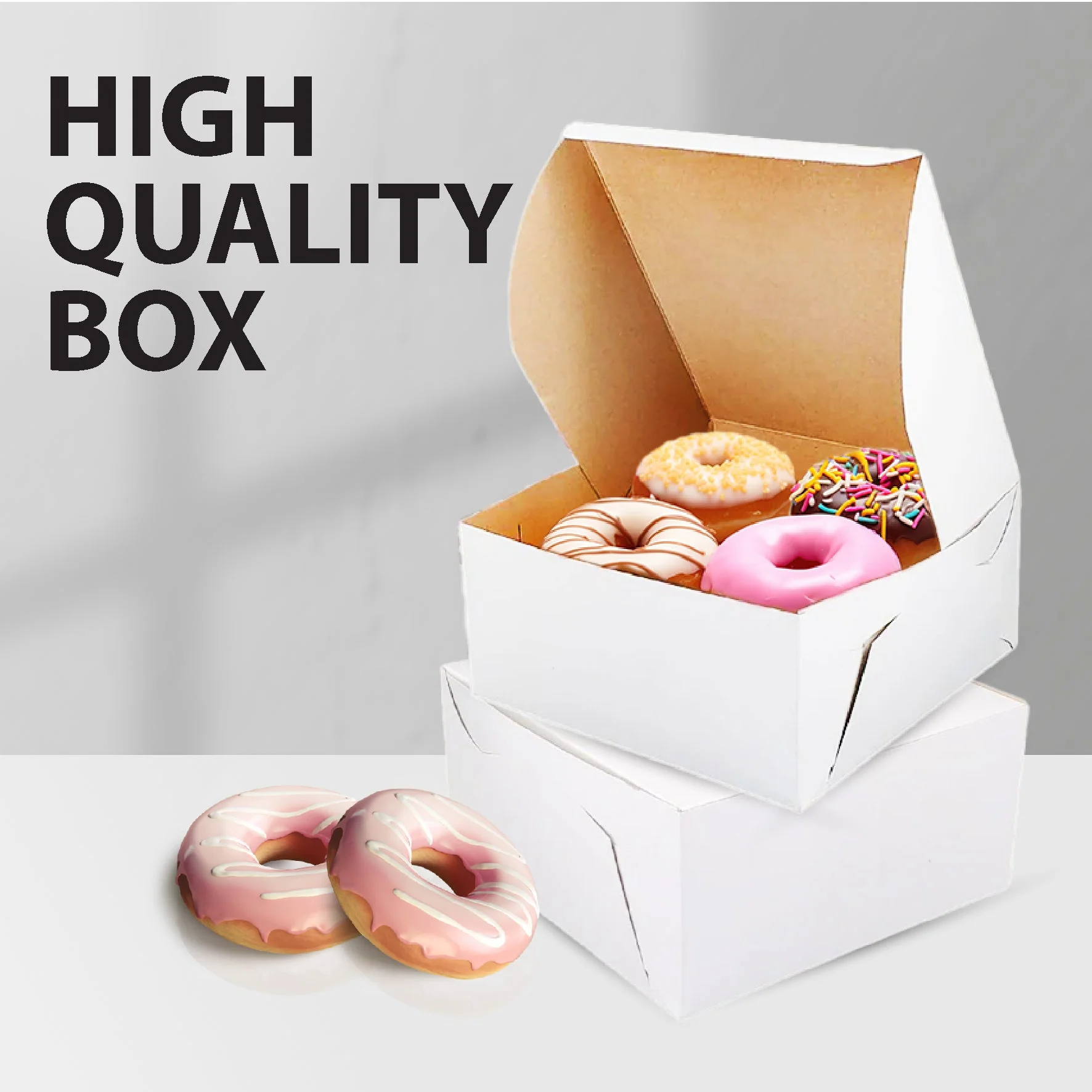 EB - White Cake Boxes - 8x8x2½ - Image 3