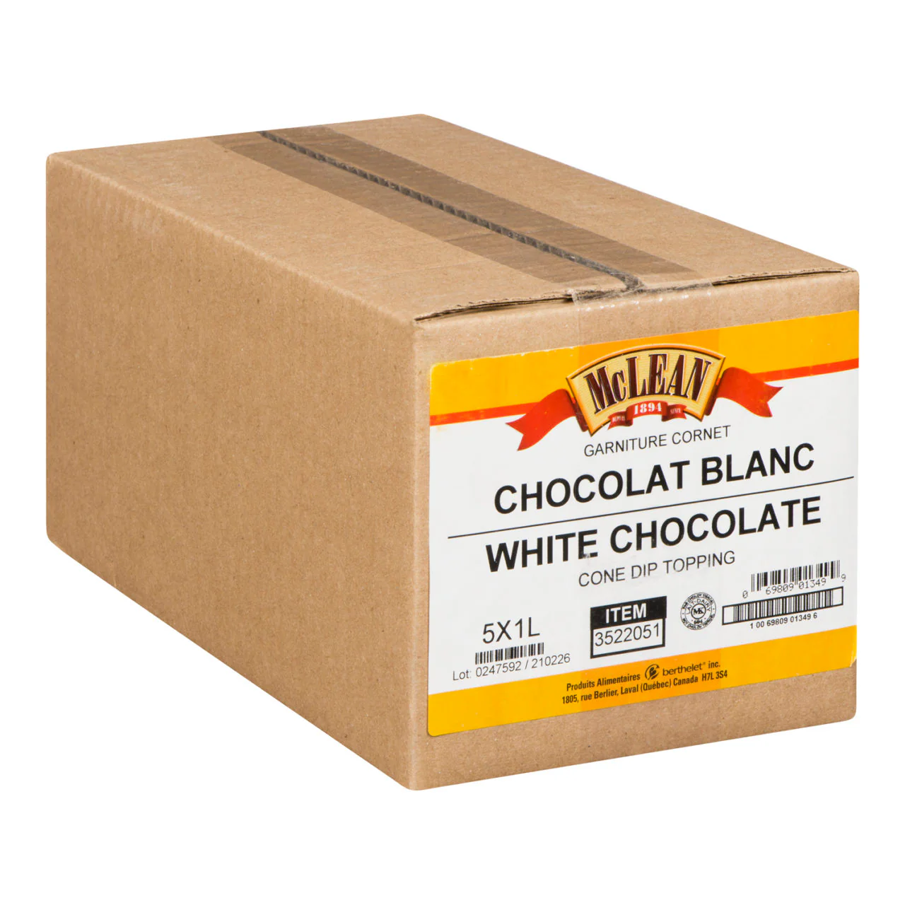 White Chocolate Cone Dip Coating (Case = 5 x 1L Bags) by McLean Canada - Image 3