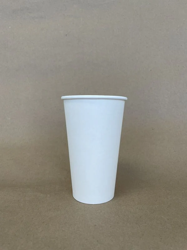 White Plain Single Wall Hot Cup - 8/12/16 oz - 1000cs BPI - Disposable Take Away Food Packaging - Canadian Distribution - Image 5