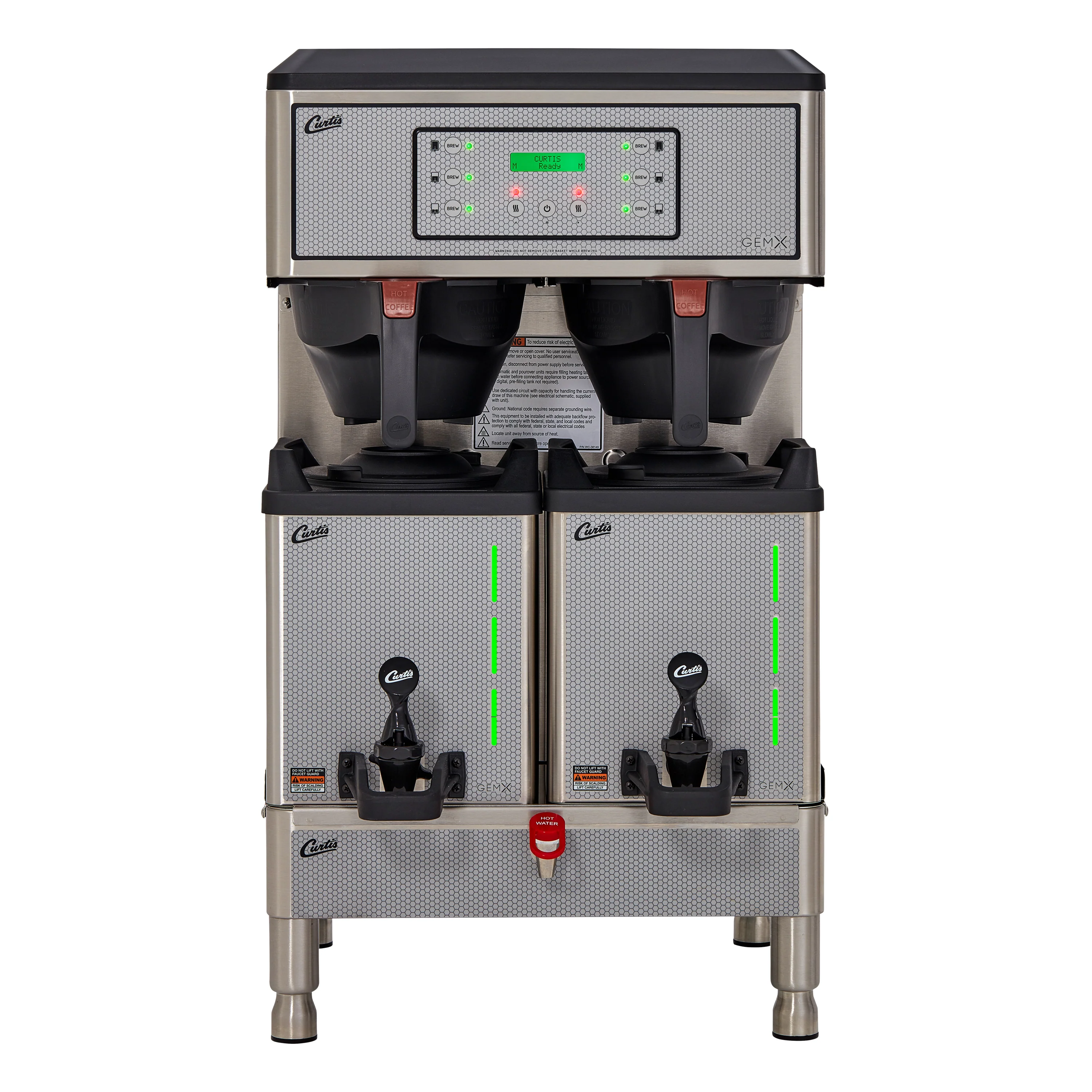 Wilbur Curtis GEMXTIFT10A1000 - G3 GemX Gemini® IntelliFresh® Twin 1.5 Gallon Coffee Brewer with FreshTrac® Satellites