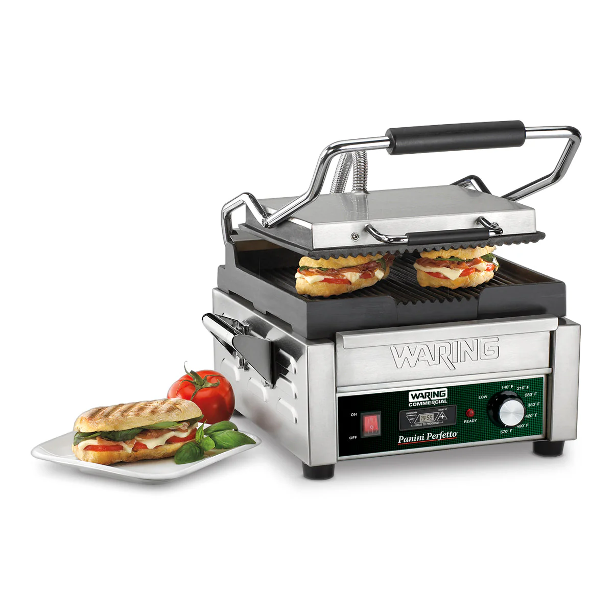 WPG150T Panini Perfetto with Timer - Compact Panini Grill by Waring Commercial - Image 2