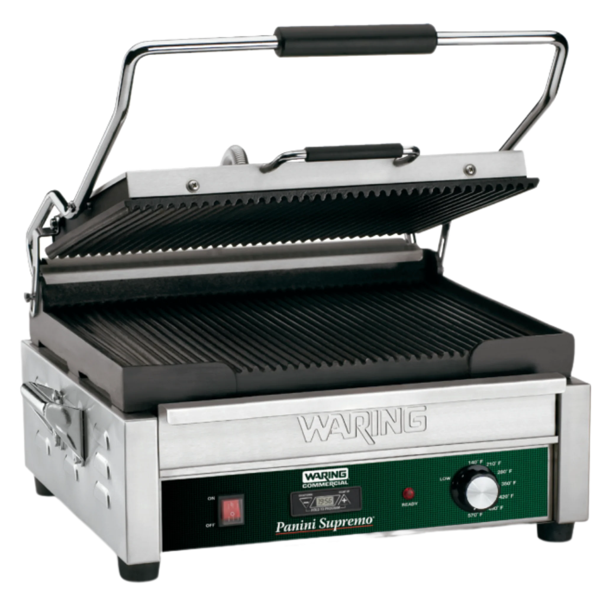 WPG250T Panini Supremo with Timer - Large Panini Grill by Waring Commercial