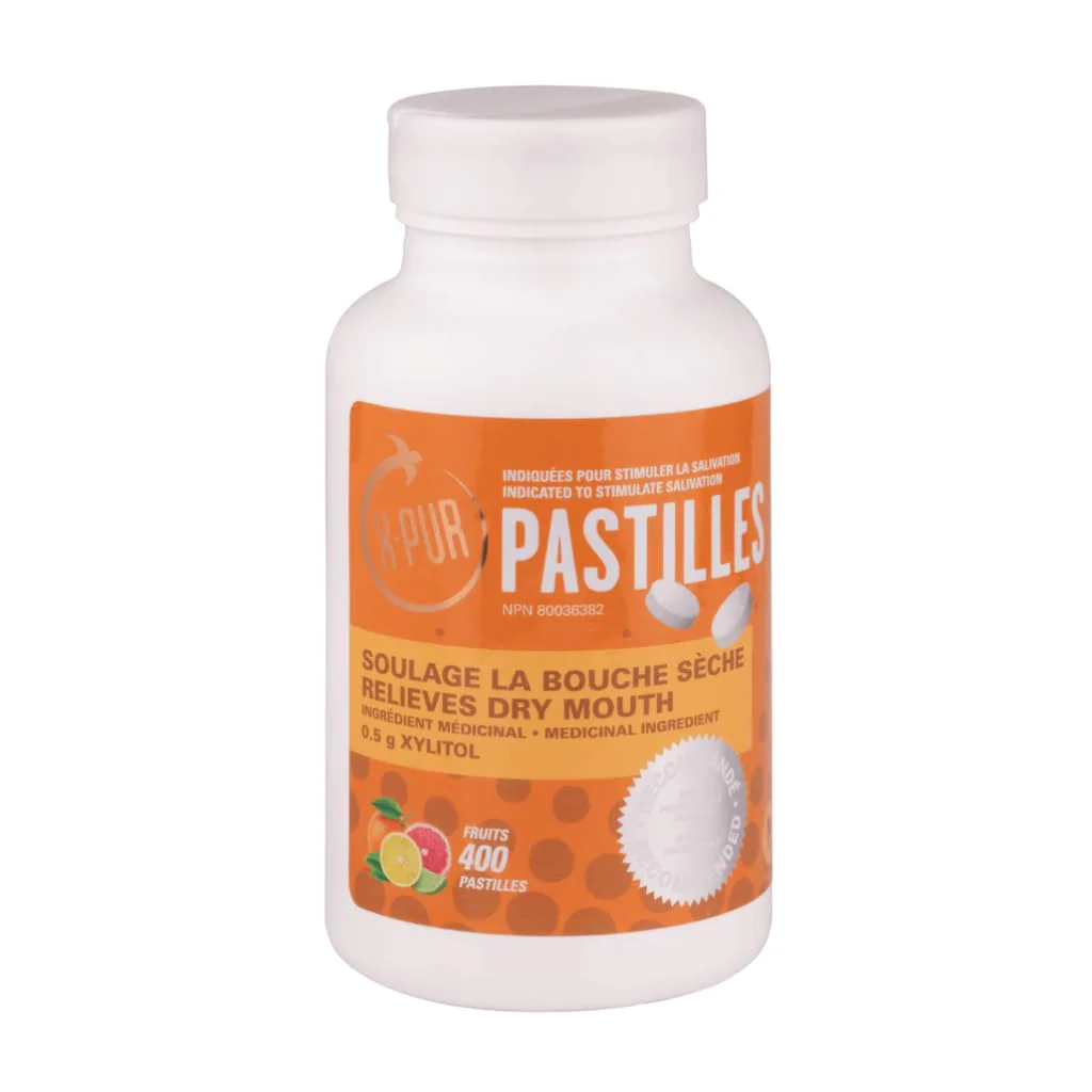 X-PUR โ Xylitol Breath Mints โ Fruit Flavoured โ 400 Pastilles - Canadian Distribution - Ships Free Within Canada on Orders Above CAD $199