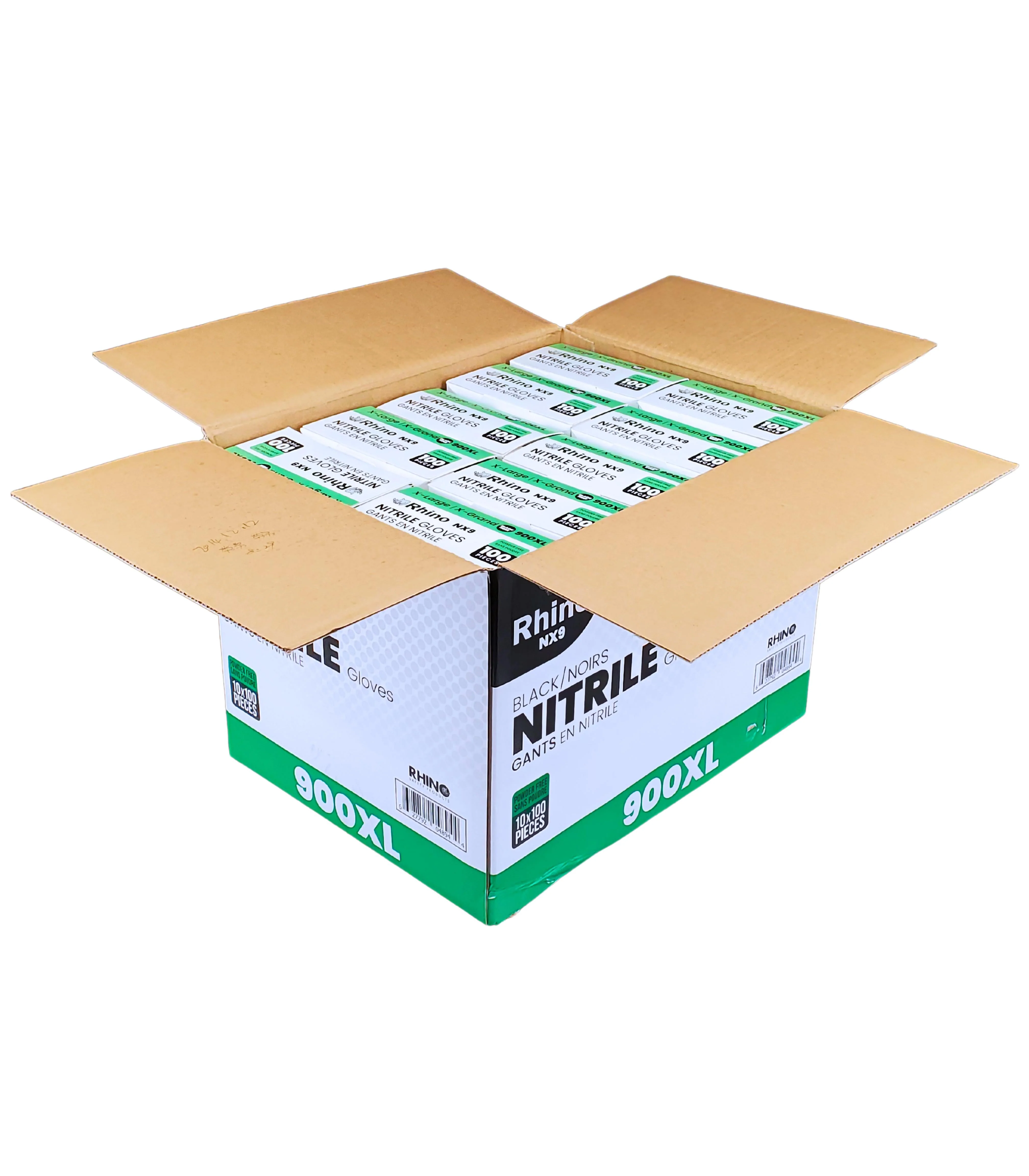 Rhino - NX9 - Black Nitrile Gloves - PF - Extra Large - 900XL - Image 3