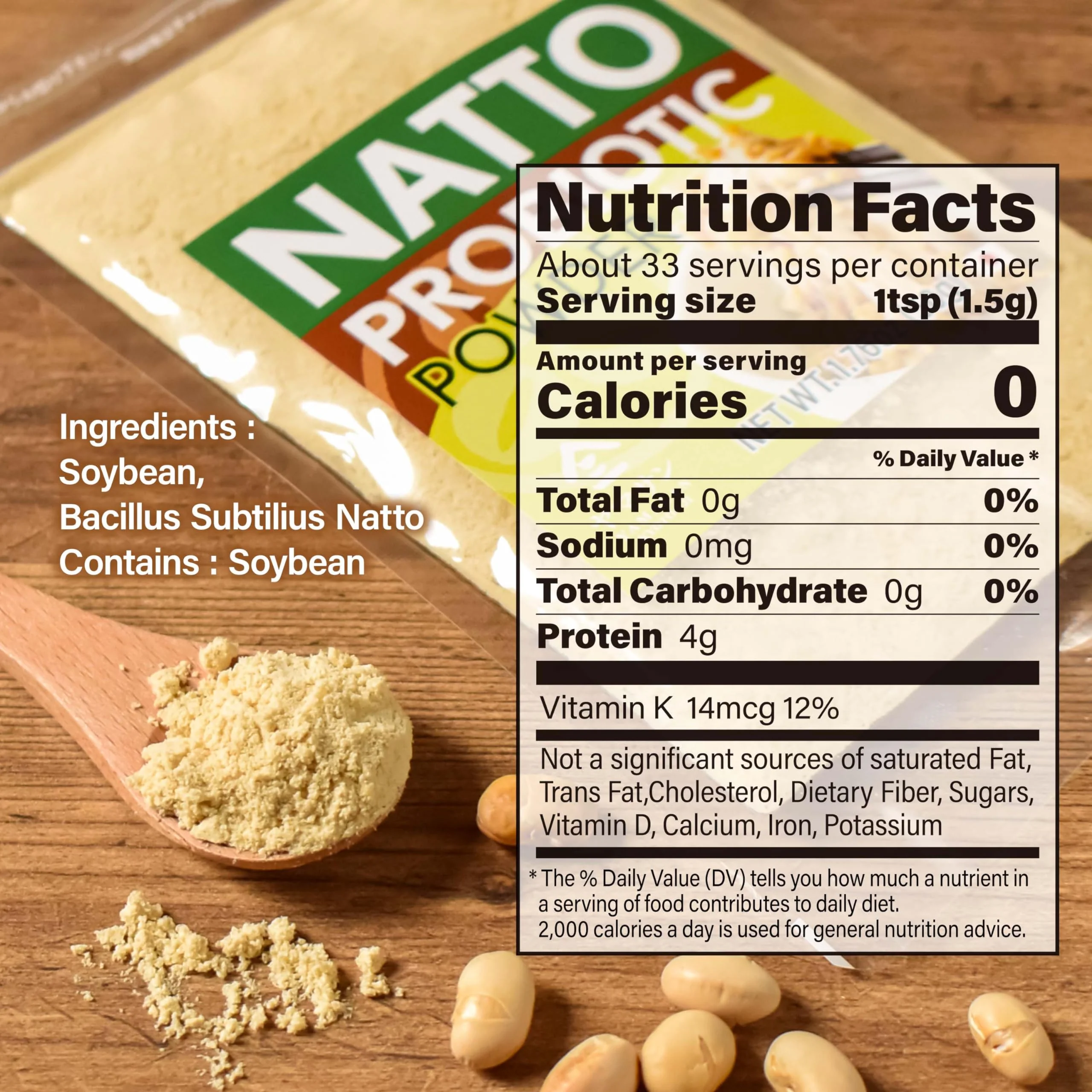 Yamasan โ Natto Powder โ Freeze Dried โ 50g โ Probiotic prebiotic superfood - Canadian Distribution - Ships Free Within Canada on Orders Above CAD $199 - Image 7