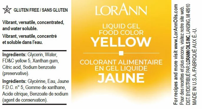 Yellow Liquid Gel Coloring - Food Coloring - 4oz - 32oz - Ships Free Within Canada on Orders Above CAD $199 - Image 3