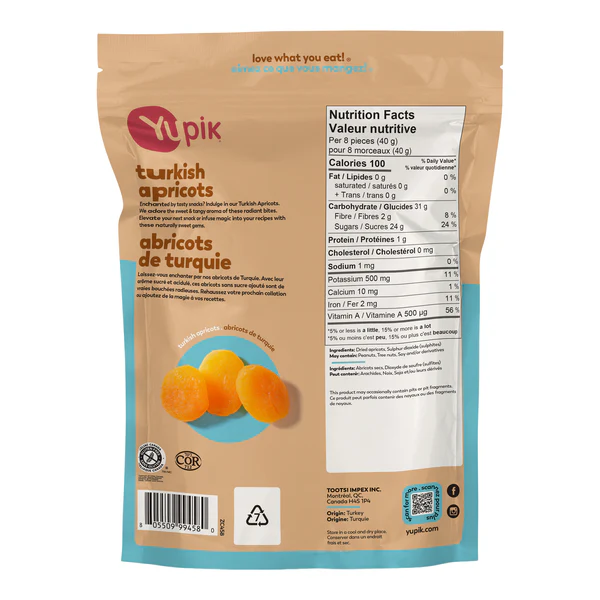 Yupik Dried Apricots - 4 x 2 kg - Grocery and Food Items - Canadian Distribution - Ships Free Within Canada on Orders Above CAD $199 - Image 3