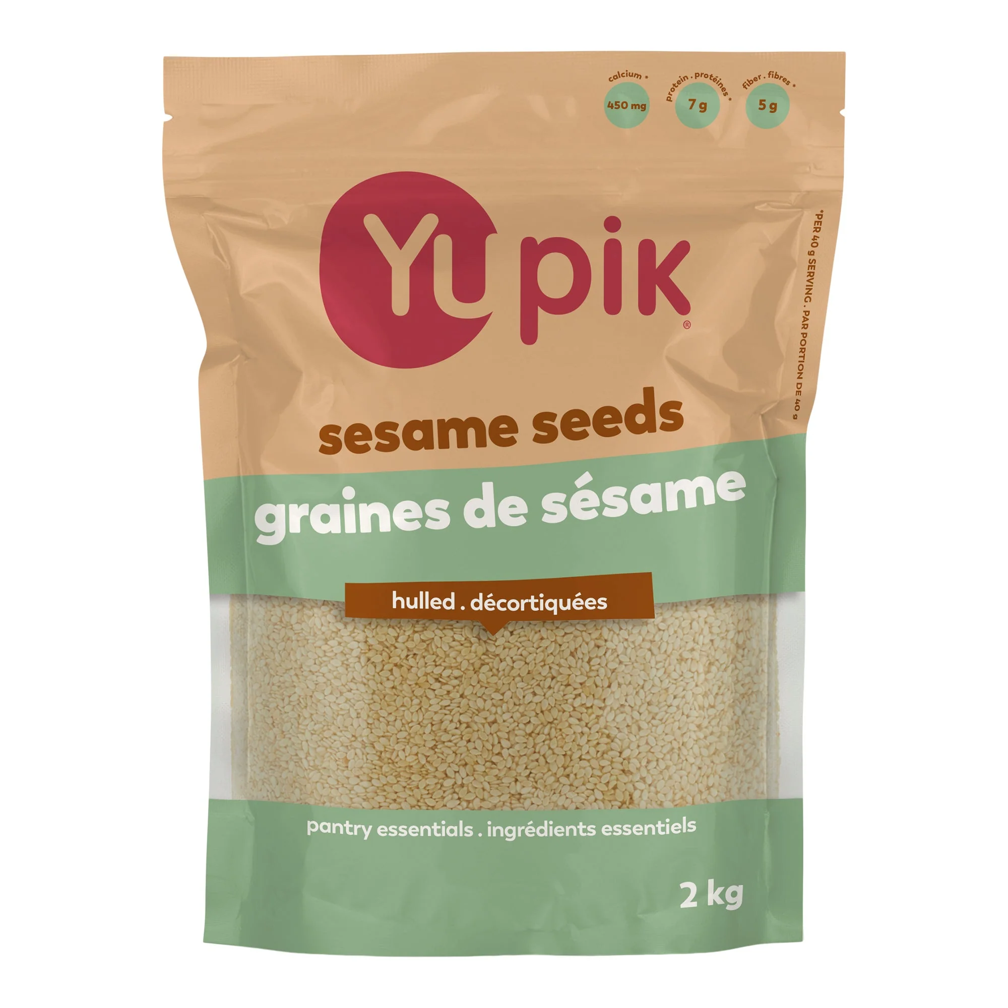 Yupik Hulled Sesame Seeds - 4 x 2 kg - Grocery and Food Items - Canadian Distribution - Ships Free Within Canada on Orders Above CAD $199
