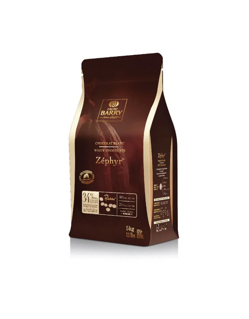Zephyr White Chocolate 5kg pack of Pistoles - 34% - Image 2